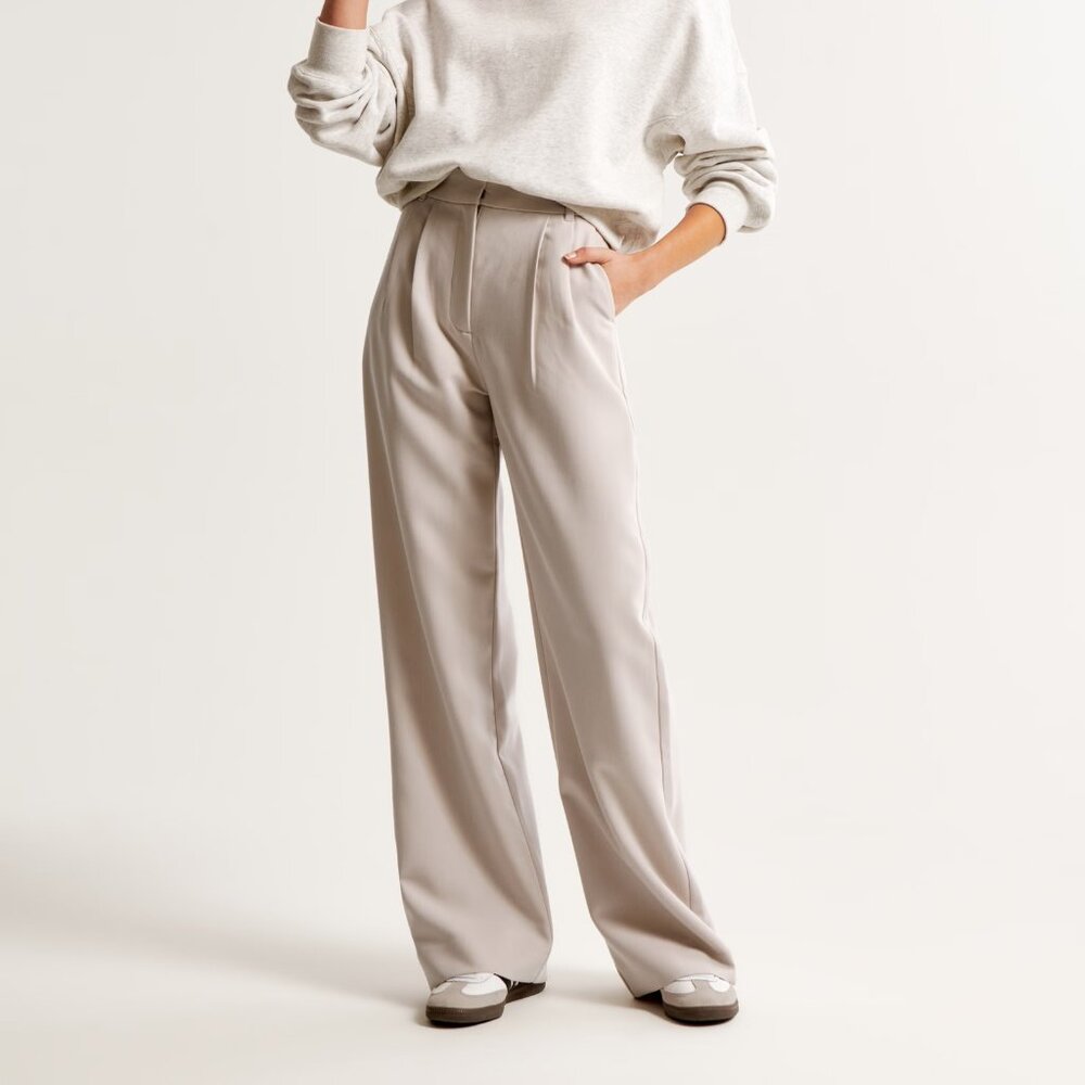 A&F Sloane Tailored Wide Leg Pant